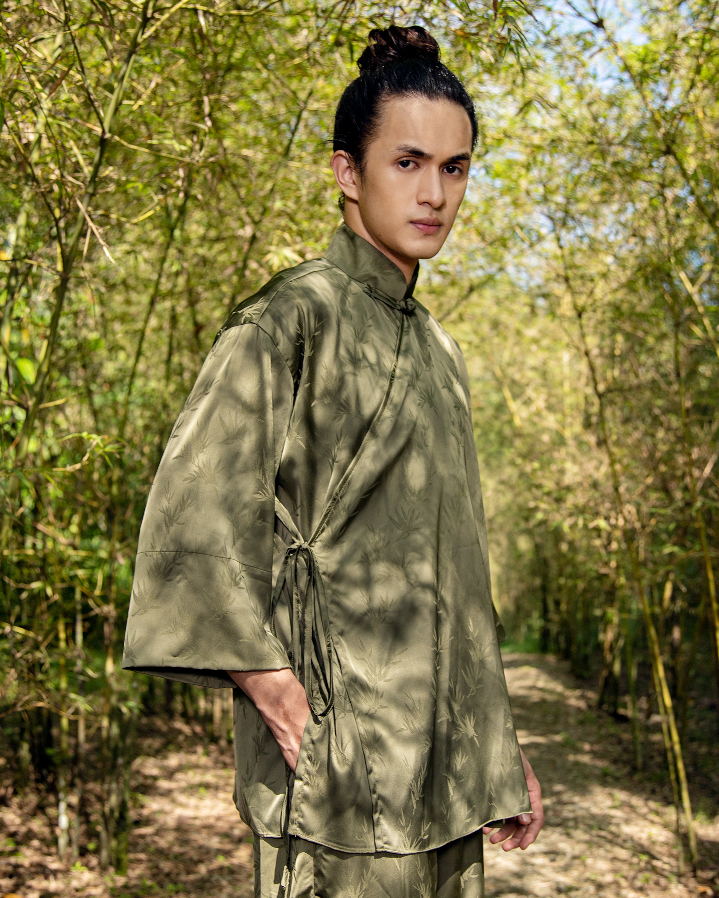 Baju Silang Cina (Olive Bamboo) – BEHATI