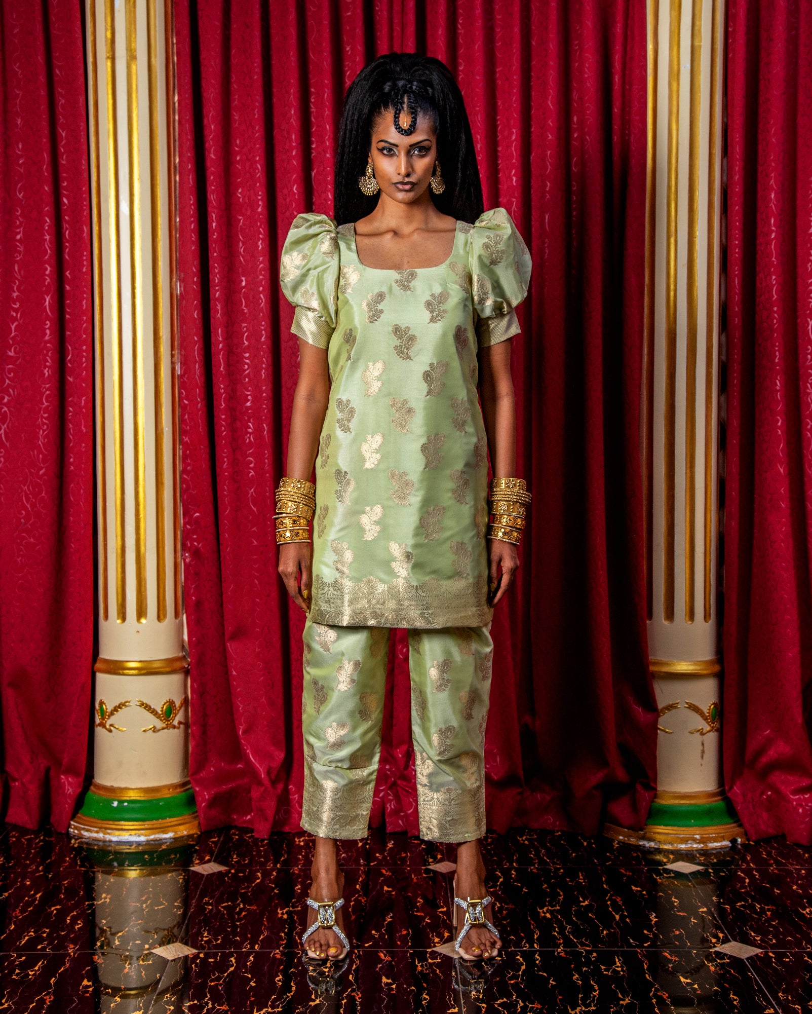 Salwar Kameez Maharani (Sage)