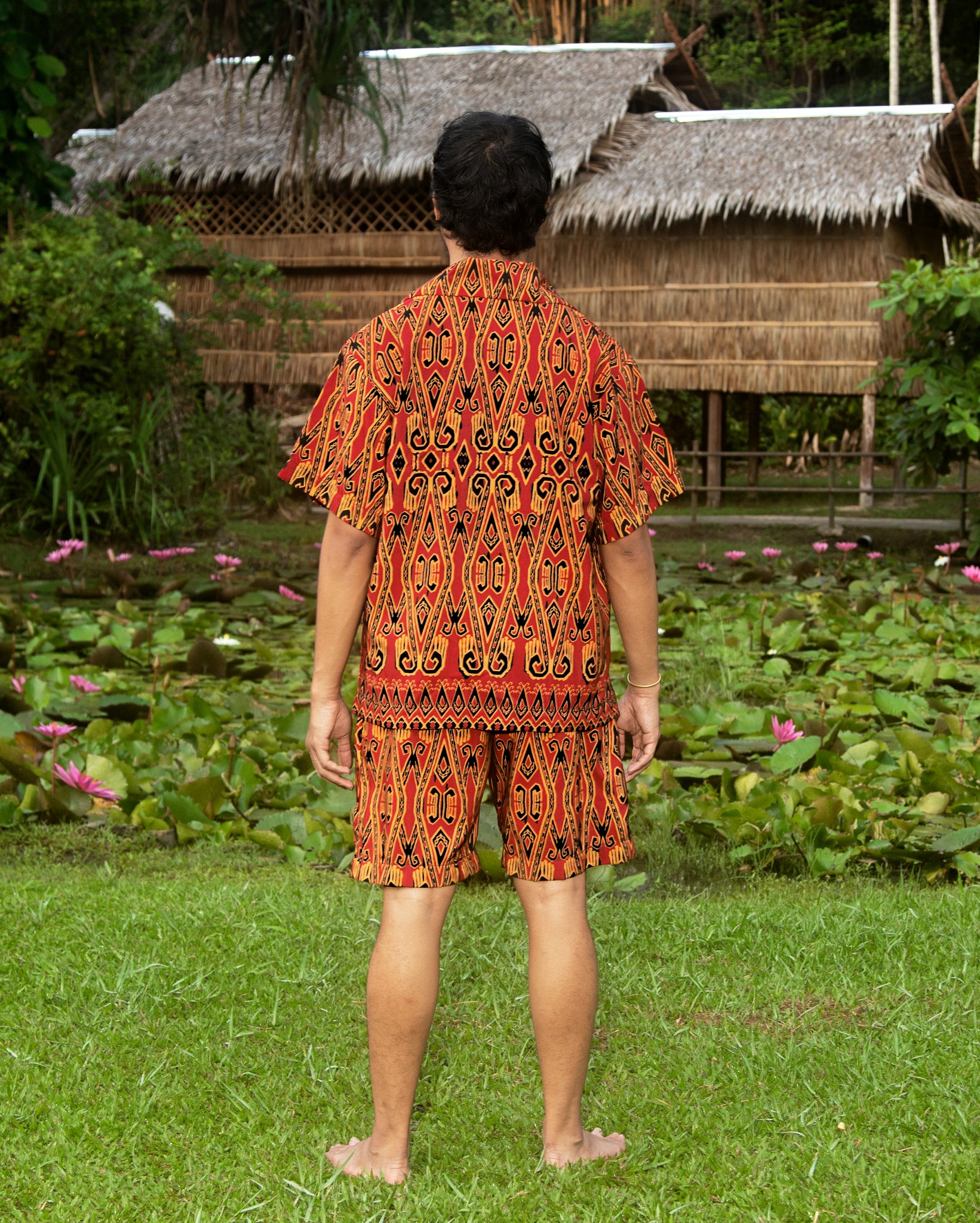 Baju Pantai Borneo (Maroon)