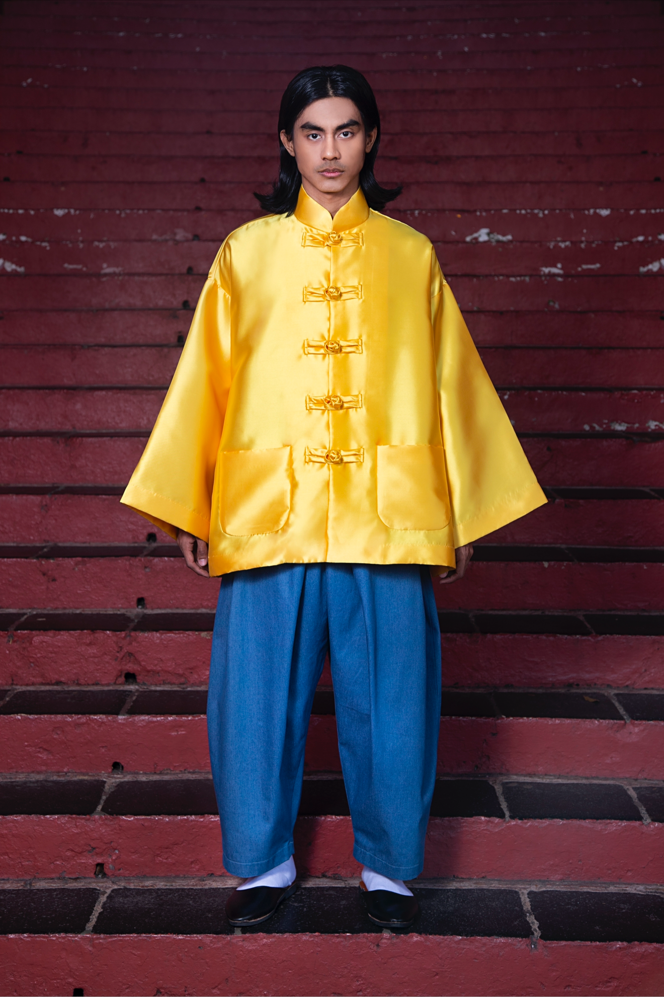 Magua Oversaiz (Yellow) - Lobak Jeans (Biru)