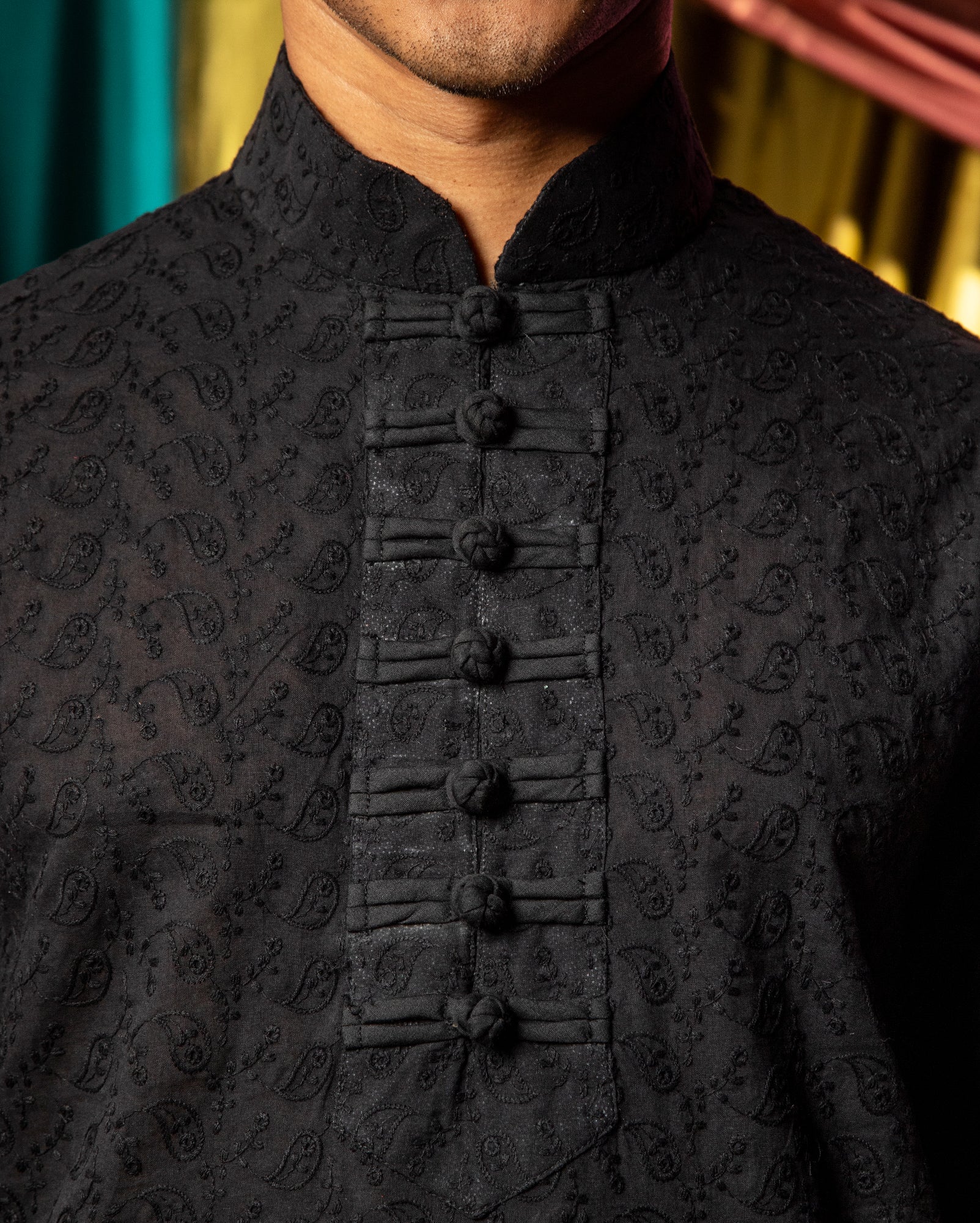 Jippa Pankou Chikankari (Black)