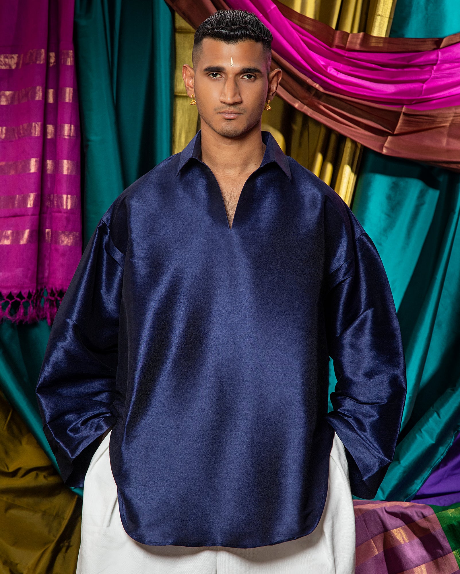 Kurta Shirt Belanga (Navy)