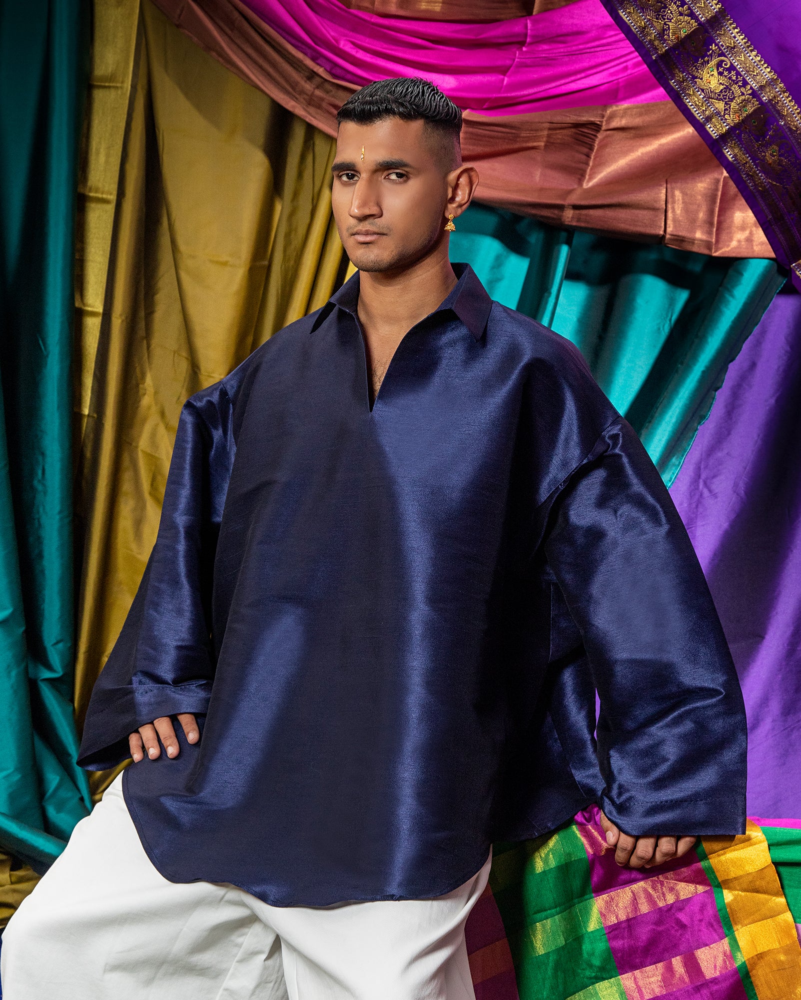 Kurta Shirt Belanga (Navy)