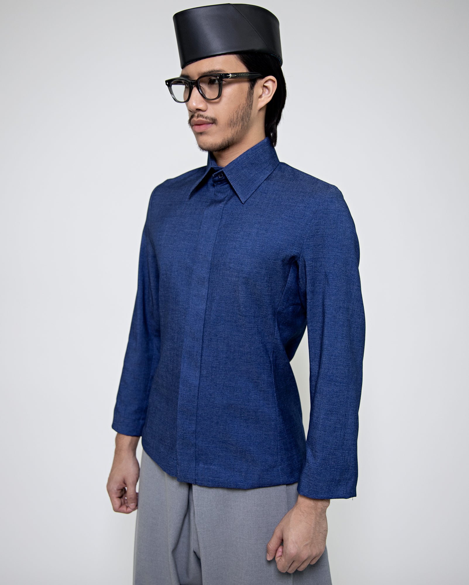 Sudirman Suit Shirt (Navy Denim)