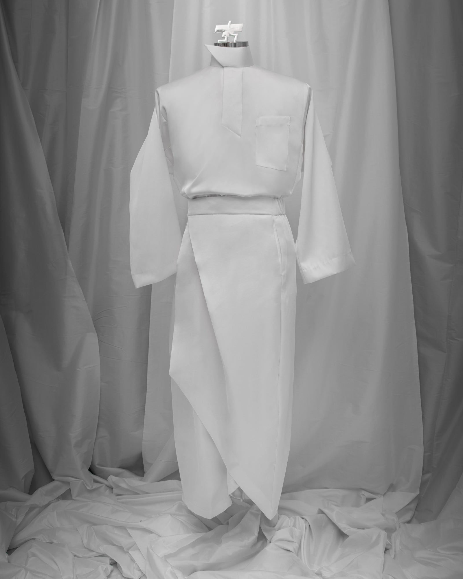 Baju Melayu Cekak Keris (White) // Pendekar Pants (White Satin)