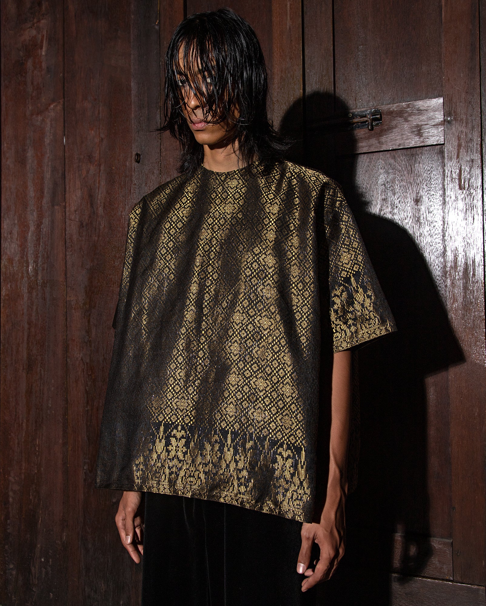 Kurta Songket Pendek (Gold)