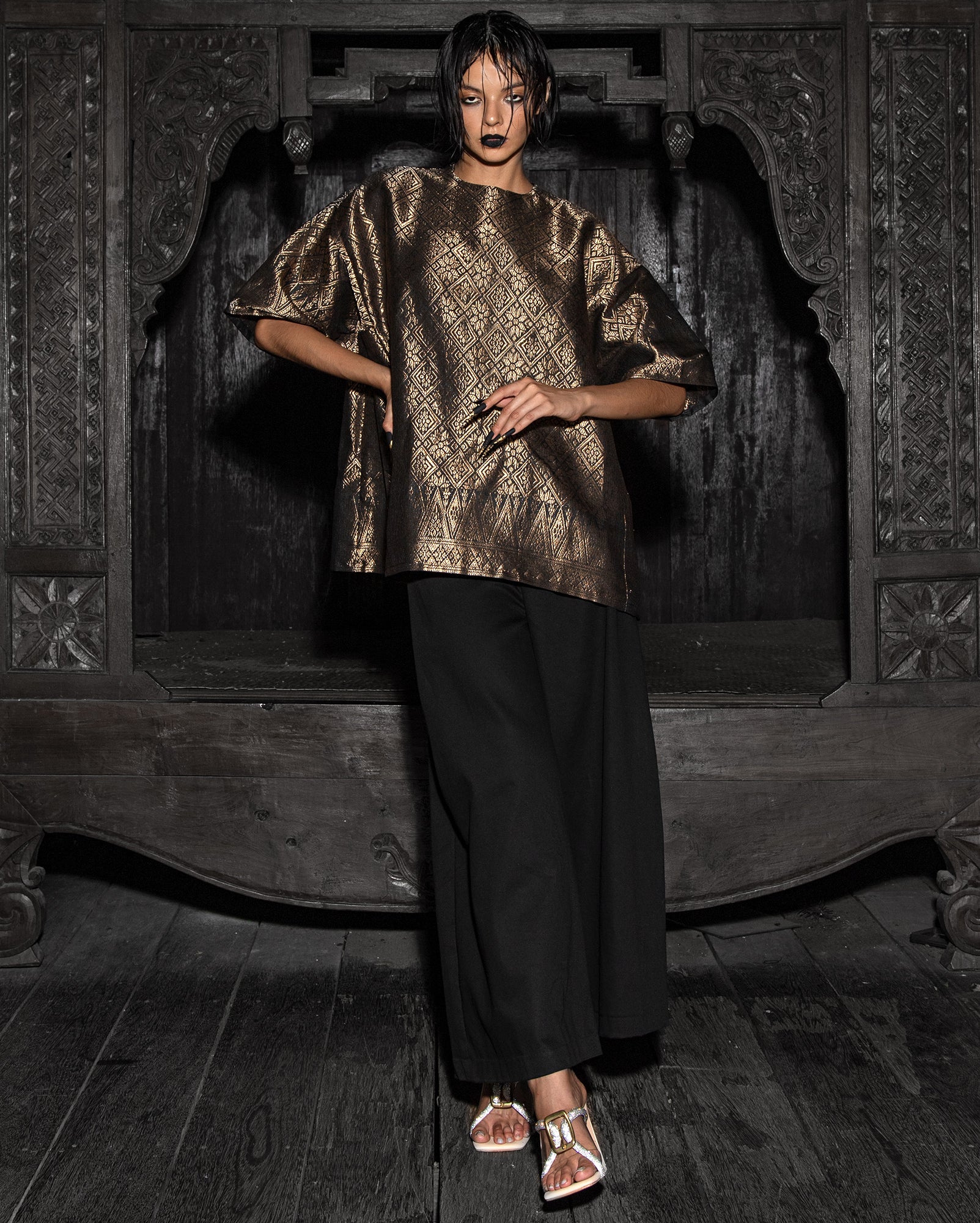 Kurta Songket Pendek (Bronze)