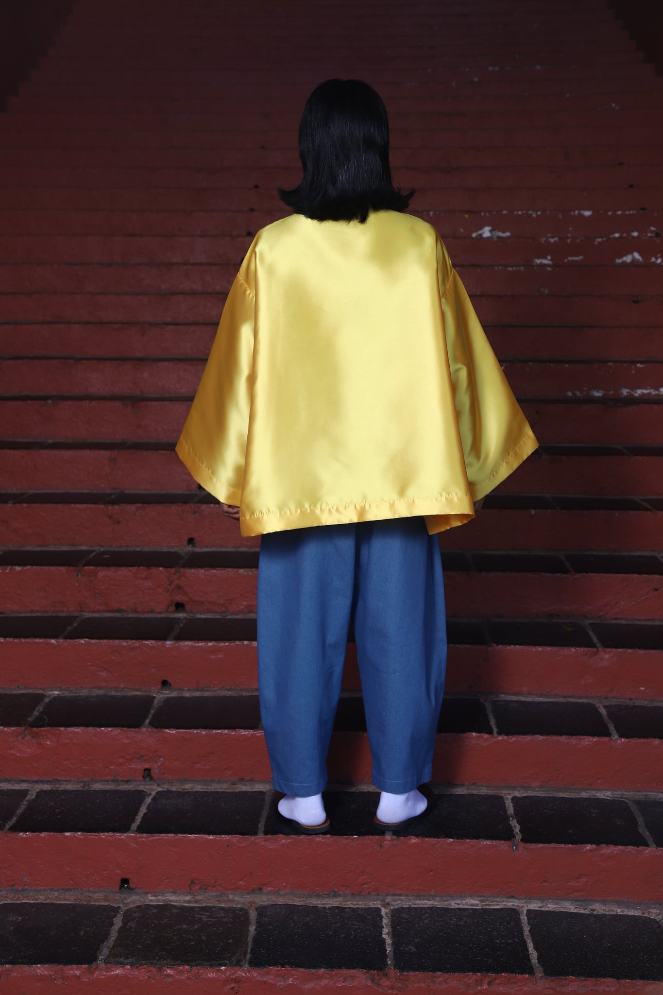 Magua Oversaiz (Yellow) - Lobak Jeans (Biru)