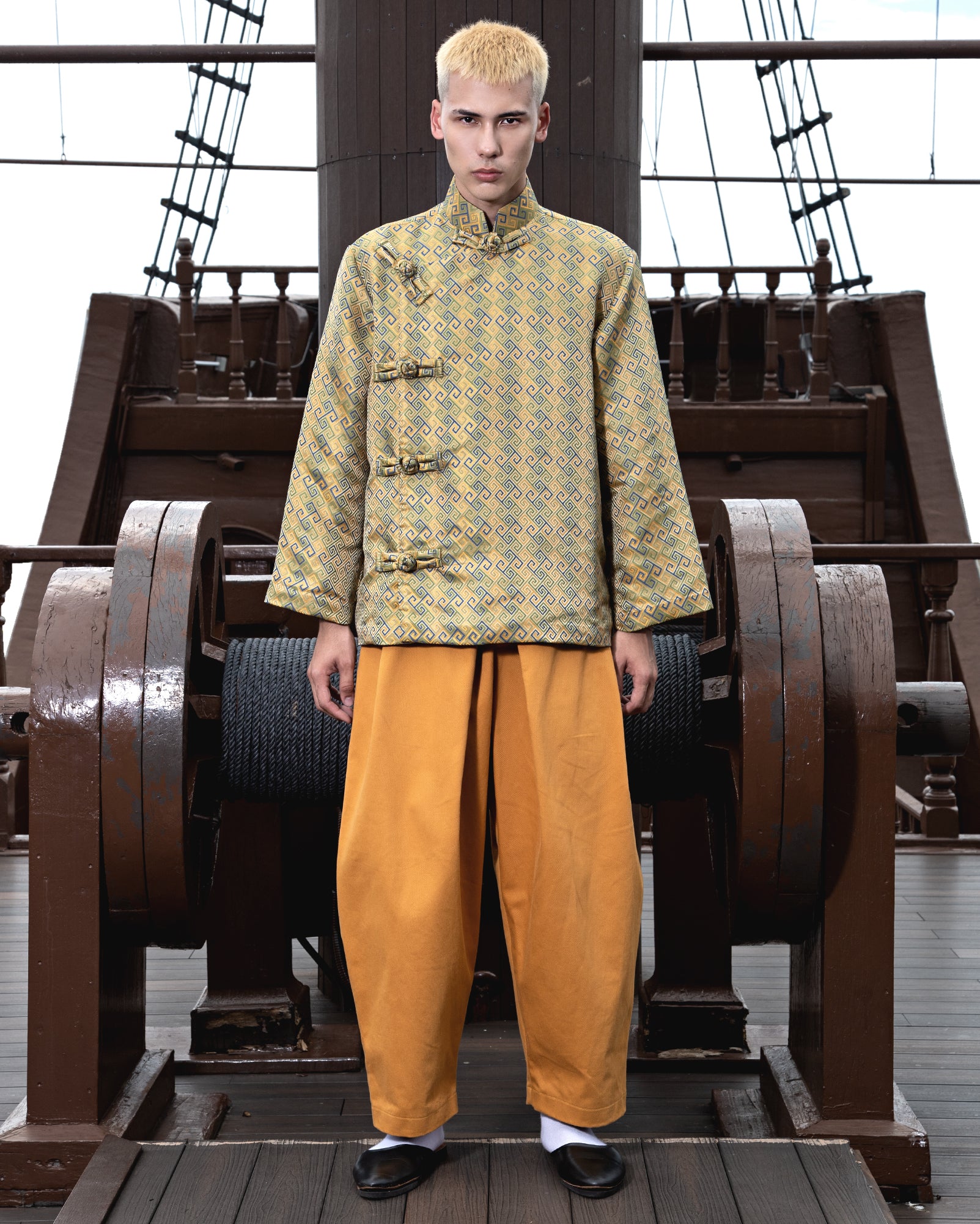 Tang Pankou Tepi (Olive) - Lobak Pants (Mustard)