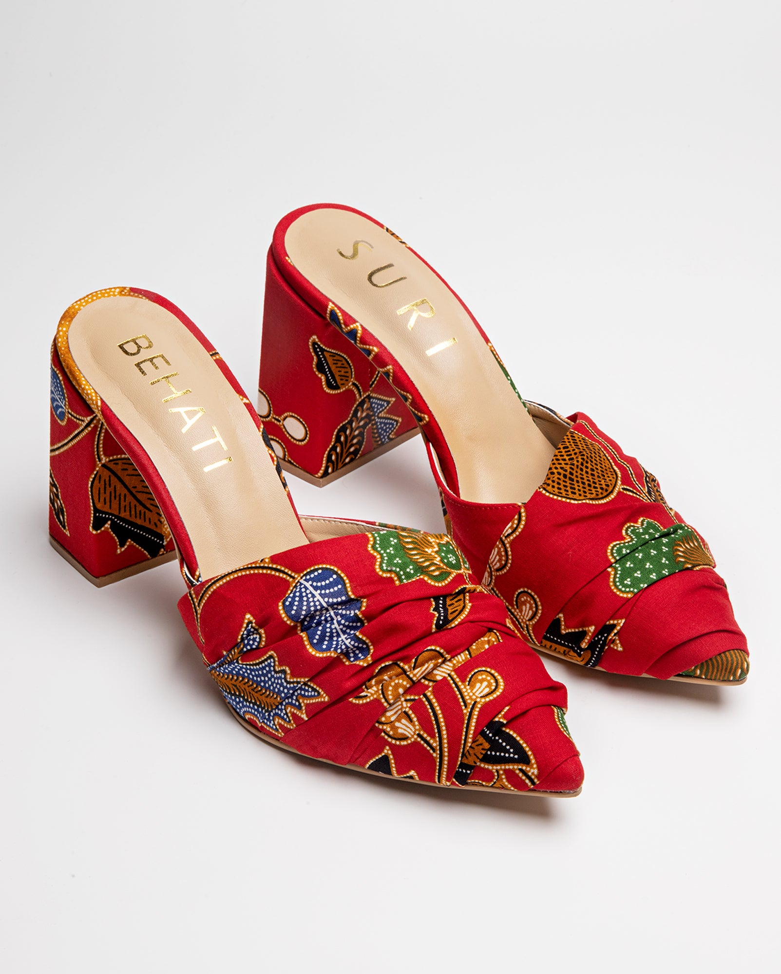 Batik Block Heel