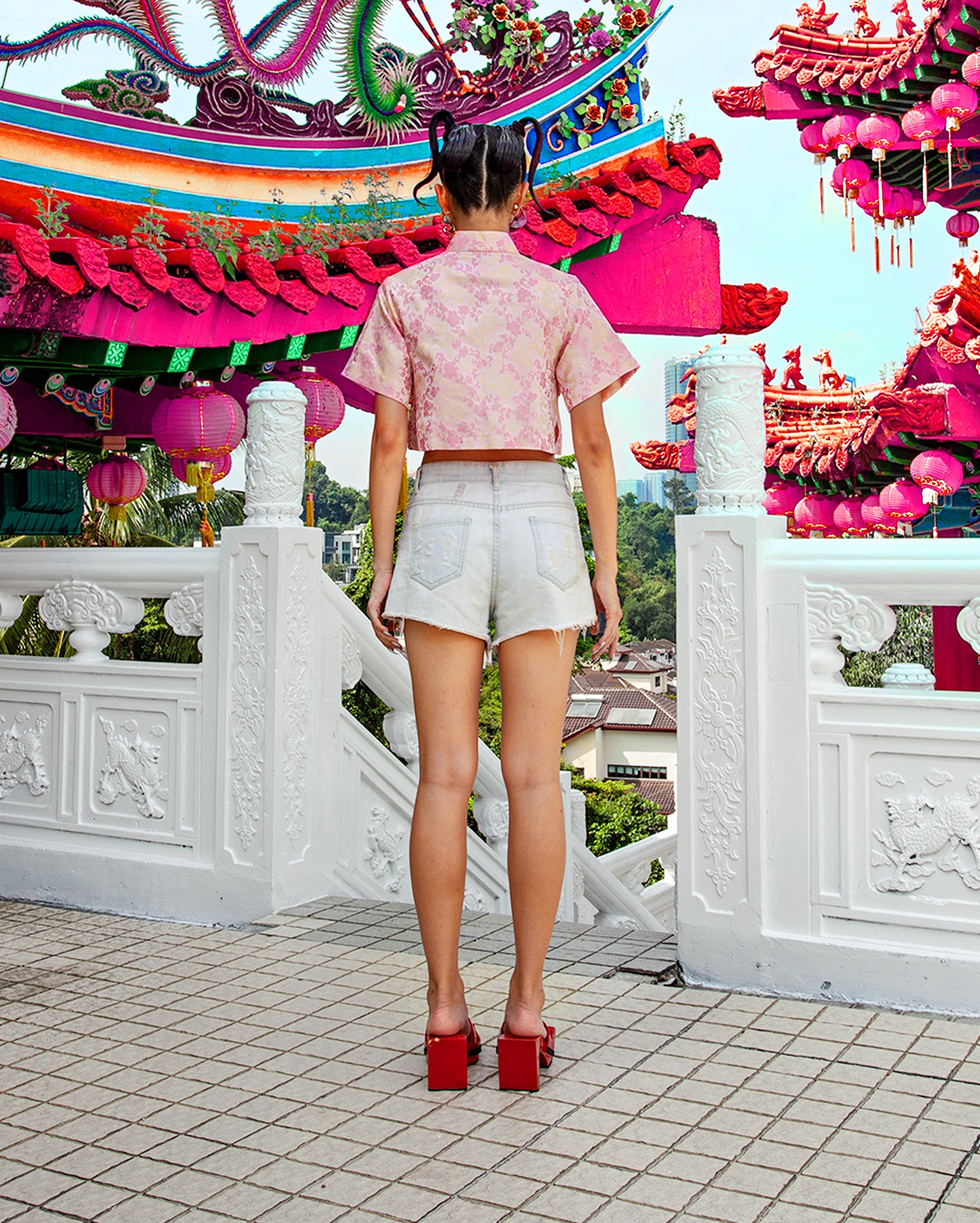 Baju Tang Krop (Pink Tenun Naga)