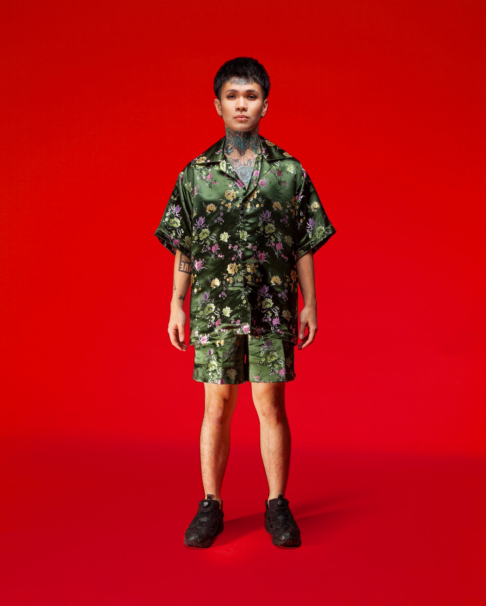 Pantai Shirt in Tenun Cina (Army)