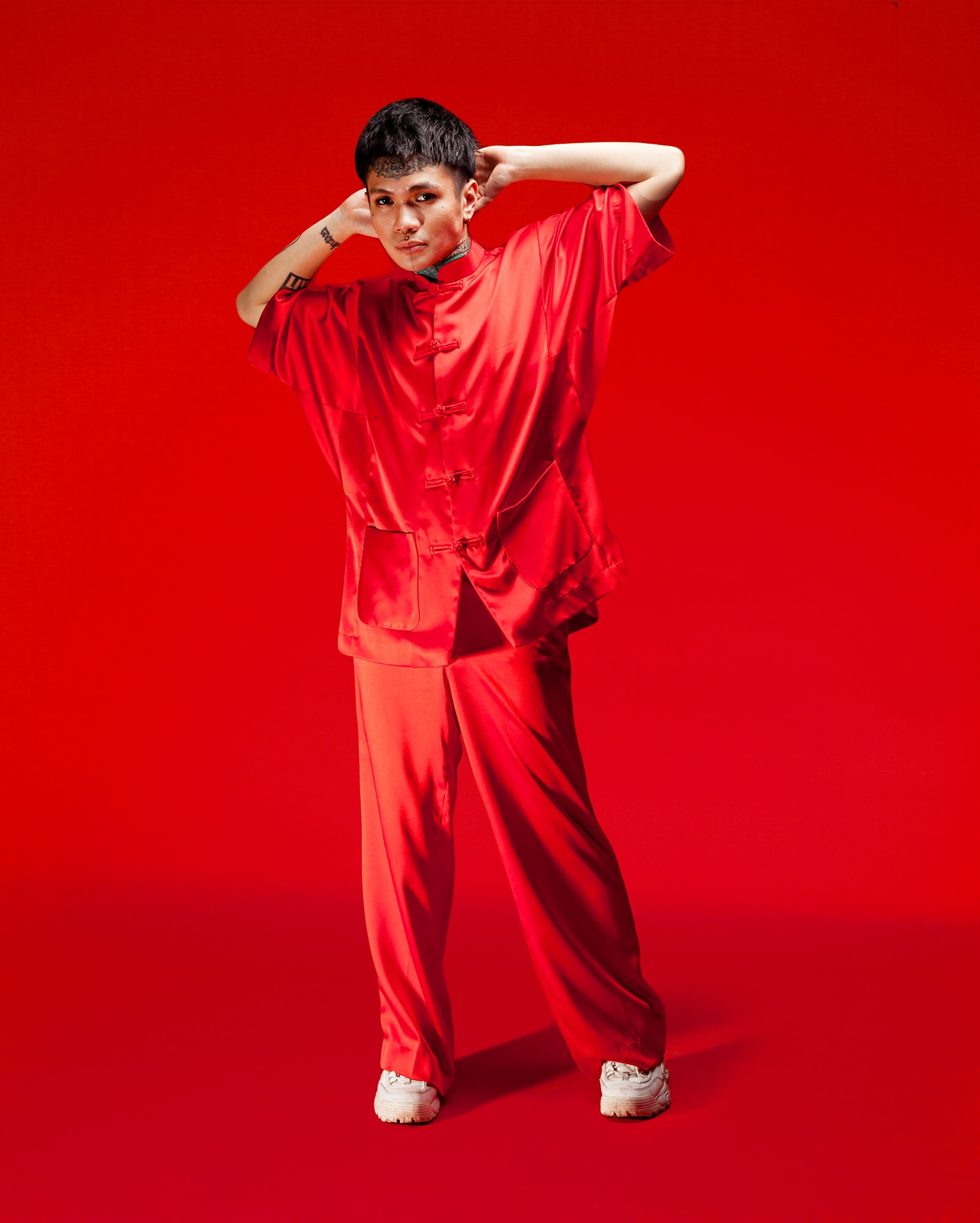 Satin Samfu set (Red) – BEHATI