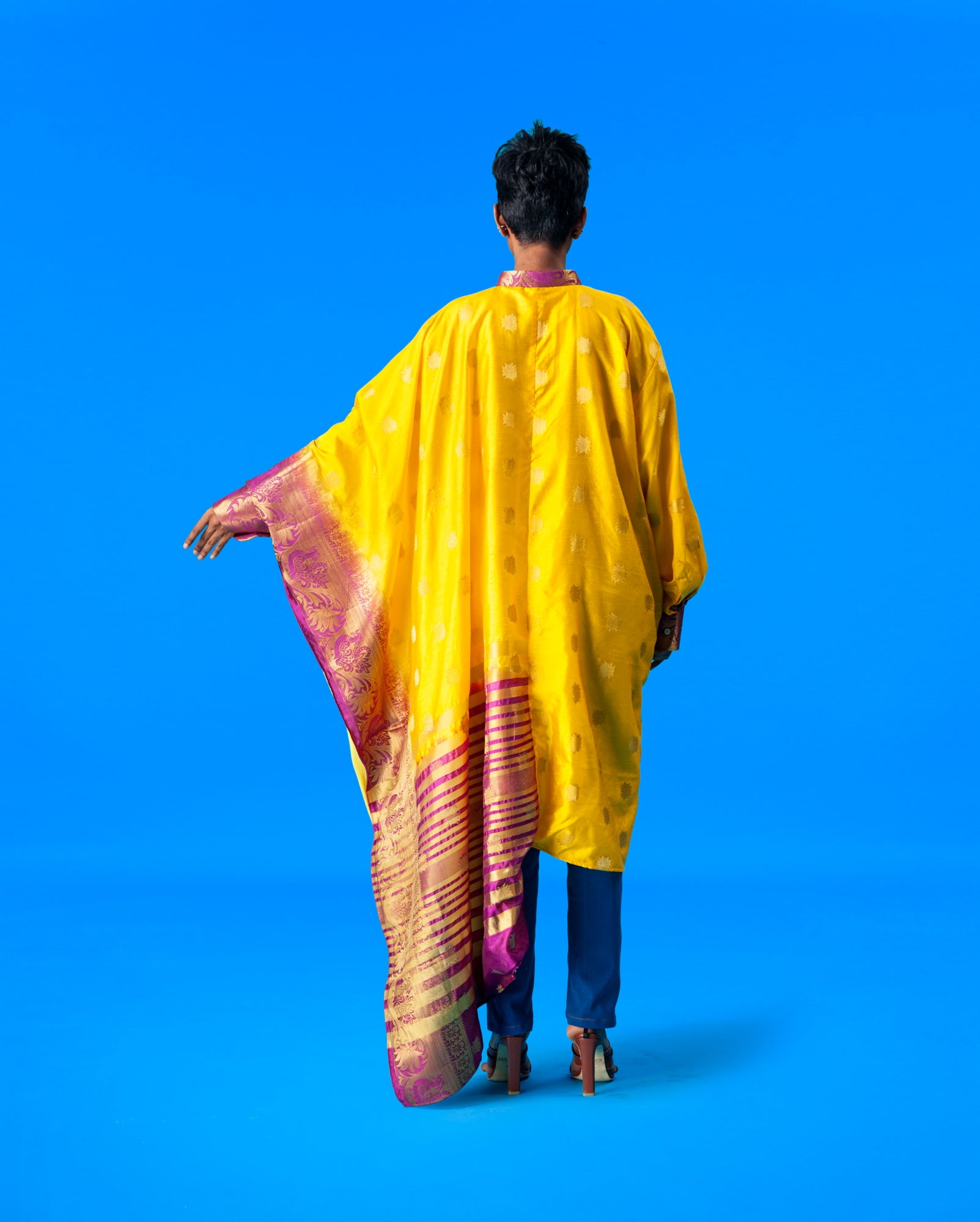 Shirtree in Chanderi (yellow)