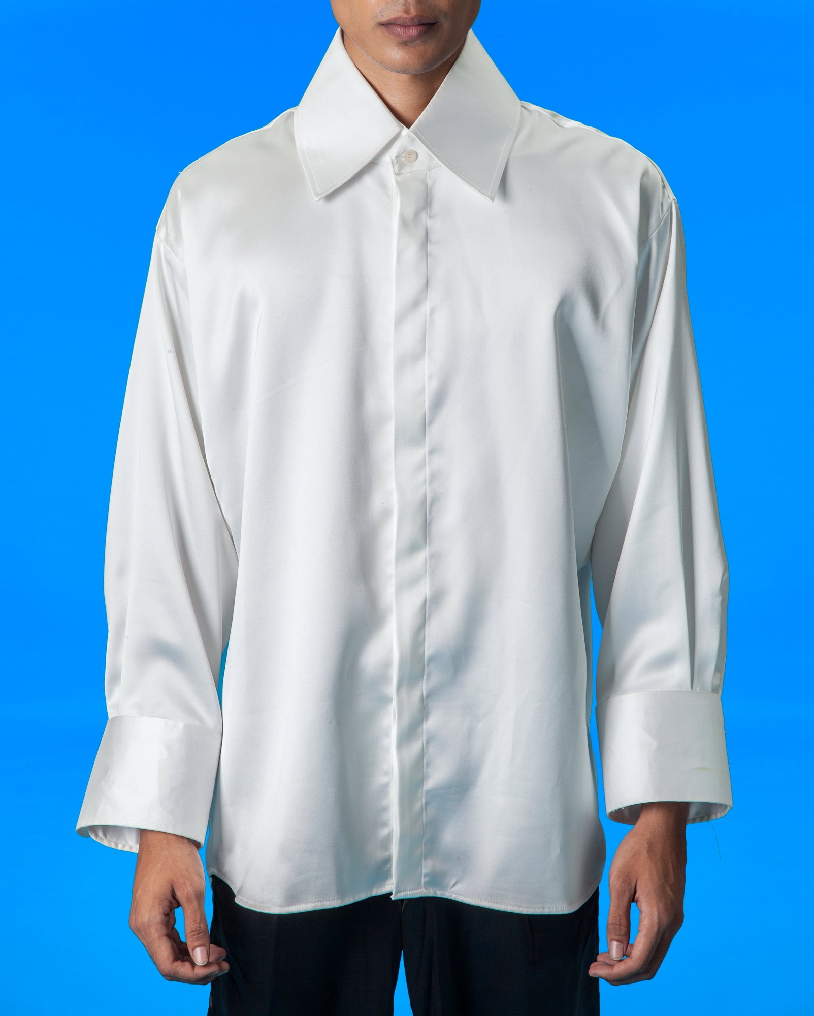 Satin Kemeja Shirt (White)