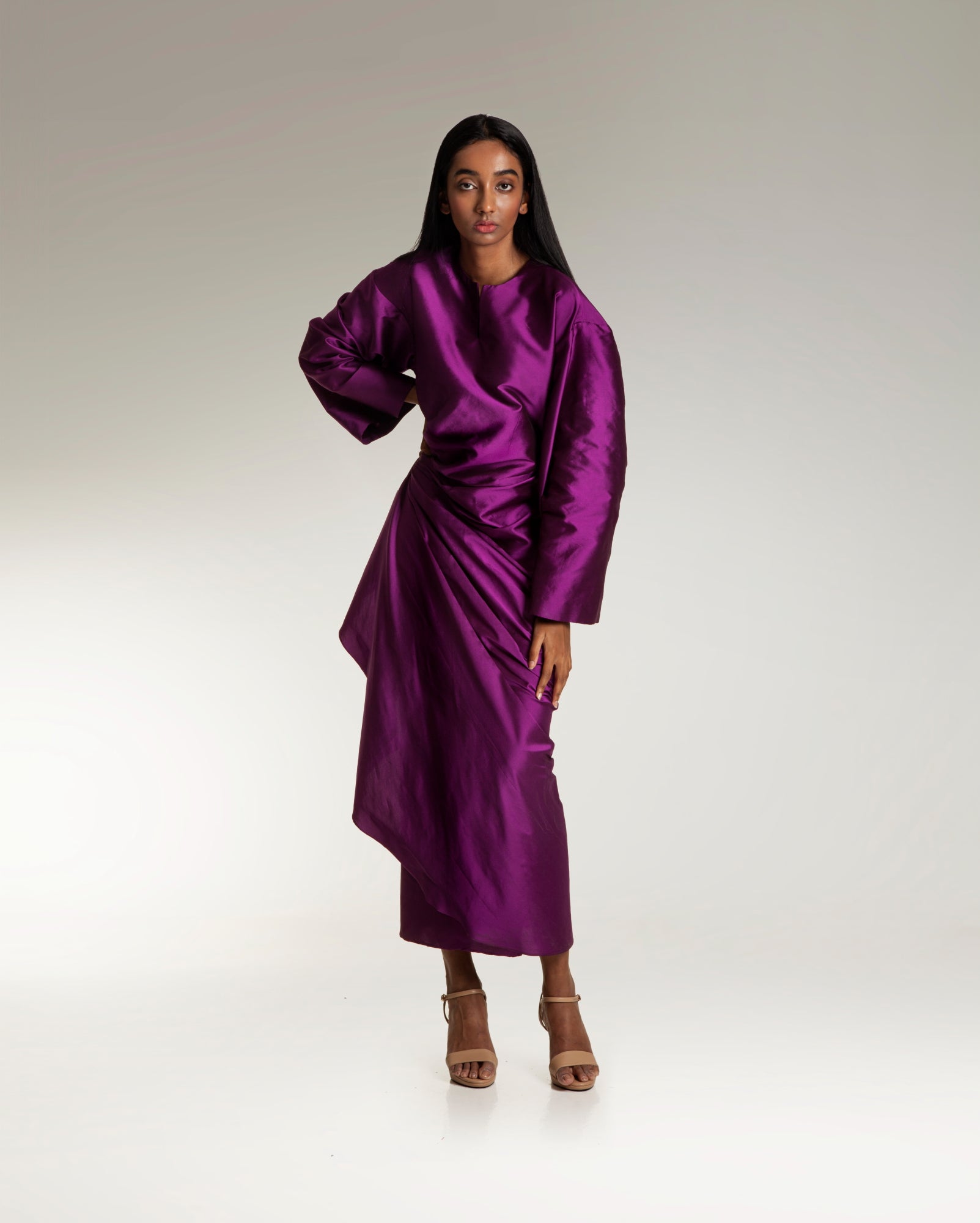 Sarong Kurung Dress (Purple)