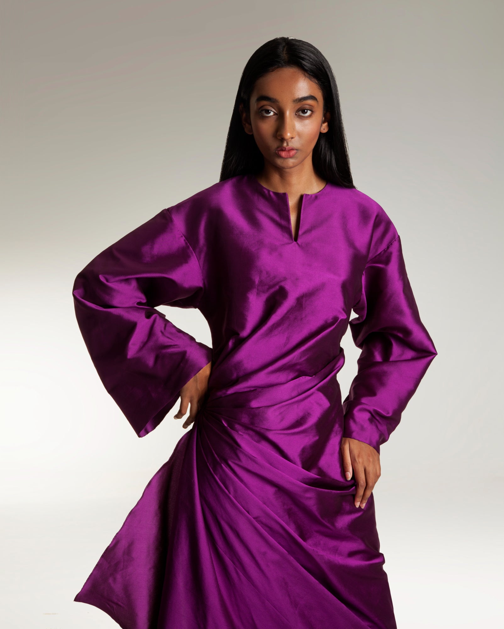 Sarong Kurung Dress (Purple)