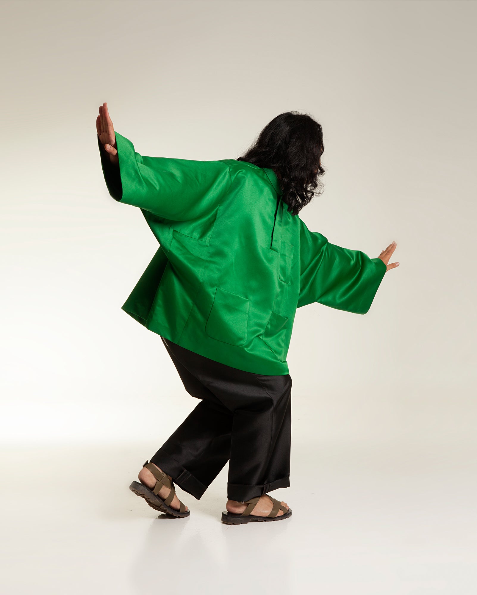 Baju Oversaiz Cekak Musang (Green)