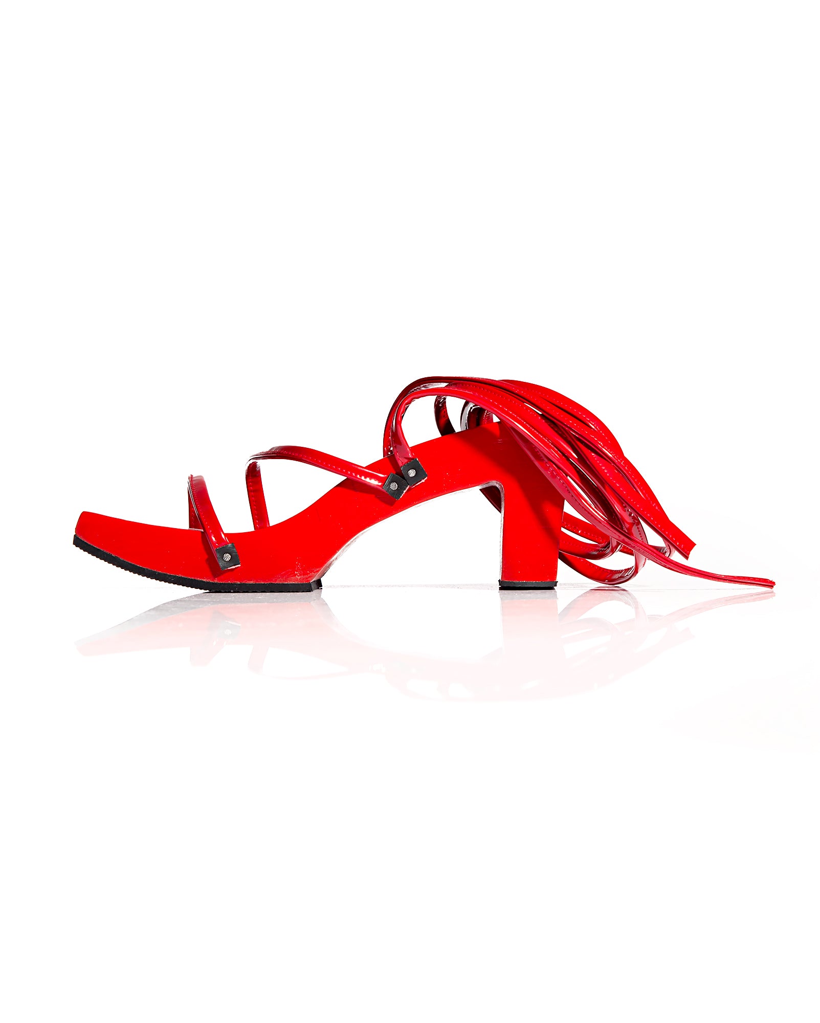 3" Terompah Strappy Heel in Red