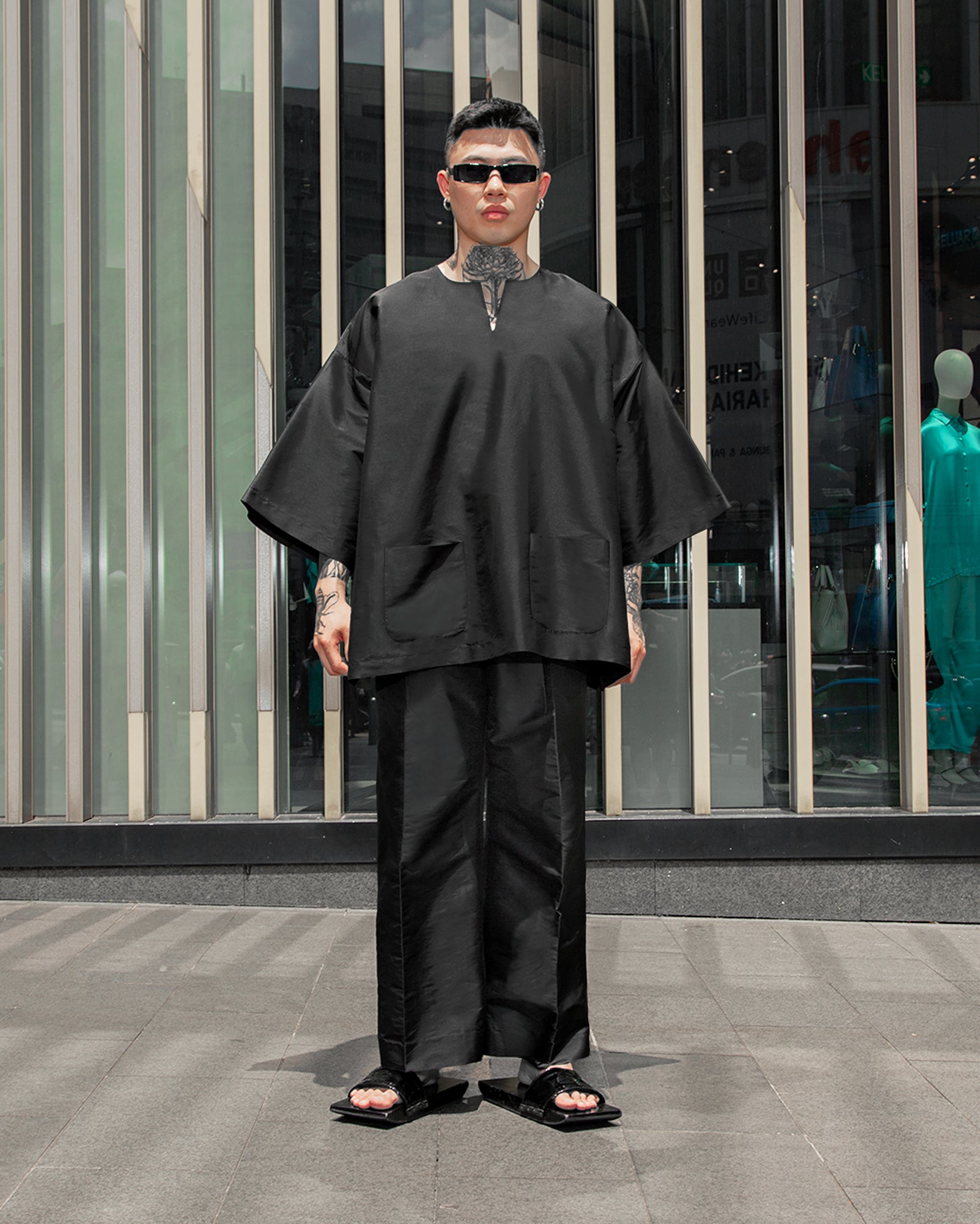Baju Melayu Pendek (Black)